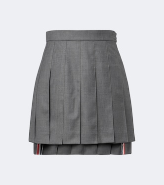 Minigonna in lana plissé | Thom Browne