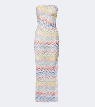 Zigzag strapless beach dress | Missoni