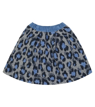Leopard-print wool and cotton-blend skirt | Paade Mode