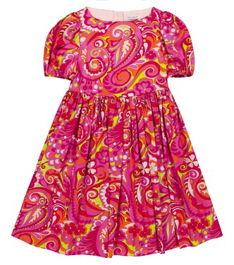 Paisley cotton dress | Dolce&Gabbana Kids