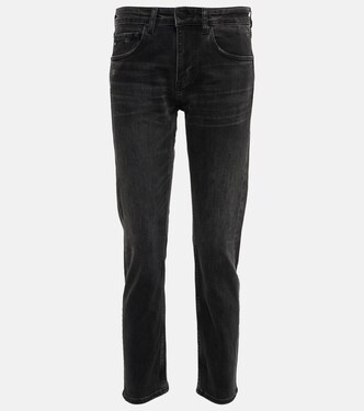 Girlfriend mid-rise cropped jeans | AG Jeans