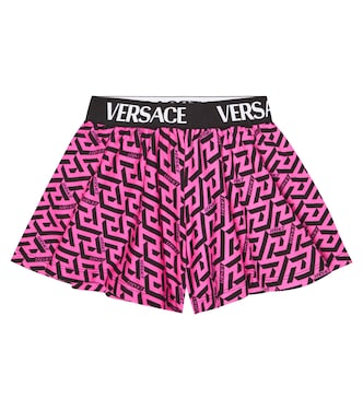 La Greca Signature cotton shorts | Versace Kids