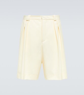 Shorts a gamba larga in lana con pince | King & Tuckfield