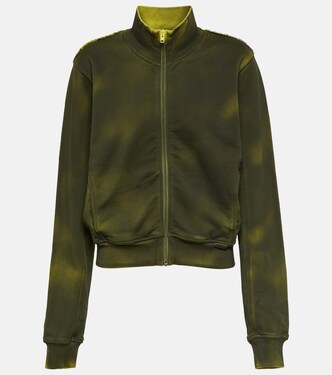 Zipped cotton fleece sweatshirt | Acne Studios