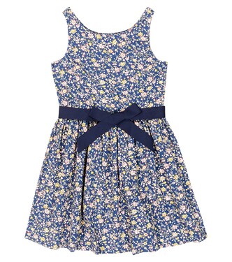 Bow-embellished floral cotton dress | Polo Ralph Lauren Kids