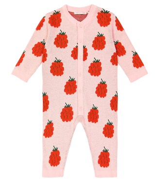 Baby Raspberries cotton and wool playsuit | Tinycottons
