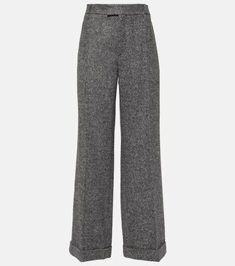 Pantalon évasé en laine mélangée | Brunello Cucinelli