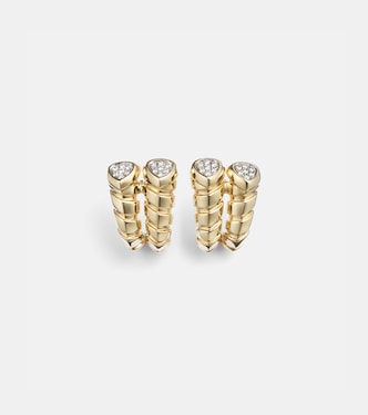 Boucles d'oreilles Trisolina en or 18 ct et diamants | Marina B