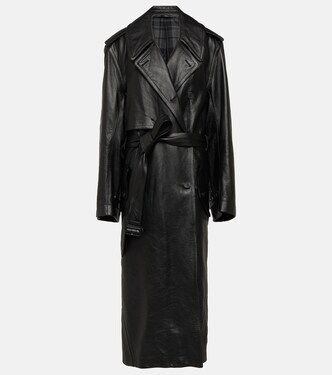 Cocoon leather trench coat | Balenciaga