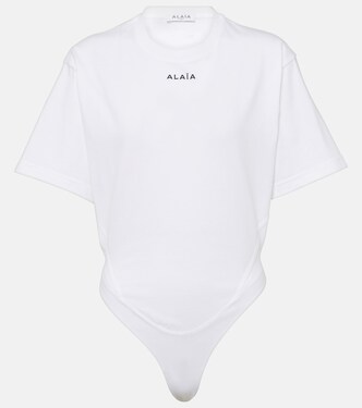 Fluid 코튼 저지 바디수트 | Alaïa