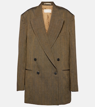 Double-breasted cotton-blend blazer | Dries Van Noten