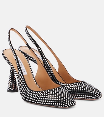 Amore embellished leather slingback pumps | Aquazzura