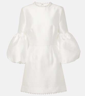 Bridal Cristine faux pearl-trimmed minidress | Rebecca Vallance