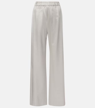 Silk satin wide-leg pants | Valentino