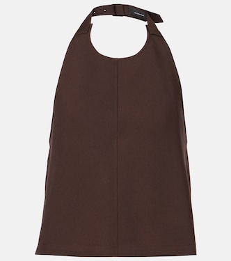 Open-back halterneck wool top | Wardrobe.NYC
