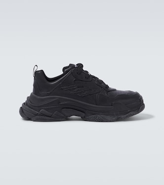 Triple S Sporty leather sneakers | Balenciaga