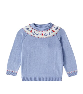 Maritimo intarsia cotton sweater | La Coqueta