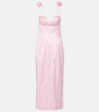 Floral-appliqué cotton-blend bustier dress | Magda Butrym