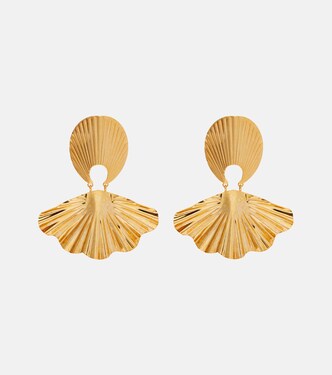 Nerissa gold-plated drop earrings | Jennifer Behr