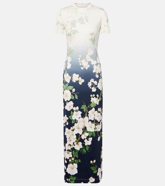 Floral ombré maxi dress | Oscar de la Renta