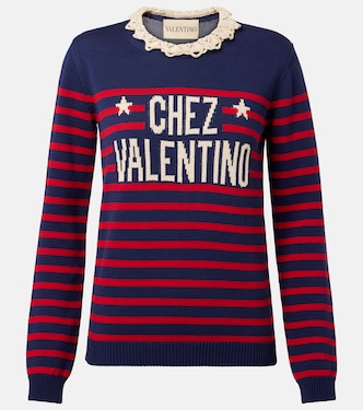 Chez Valentino striped cotton sweater | Valentino