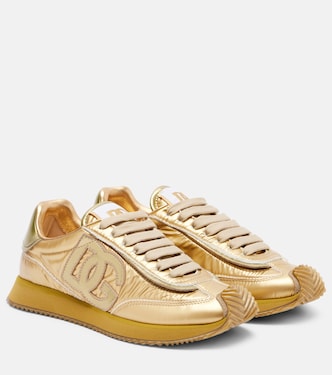 Sneakers DG Cushion aus Metallic-Leder | Dolce&Gabbana
