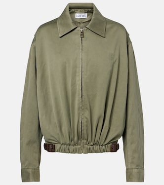 Belted cotton satin blouson jacket | Loewe