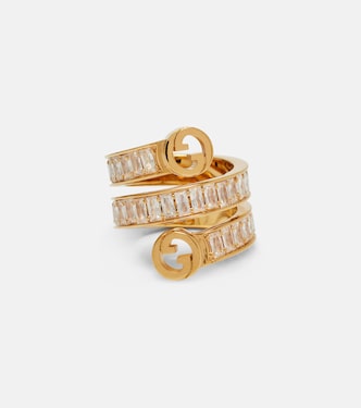 Gucci Blondie crystal-embellished ring | Gucci