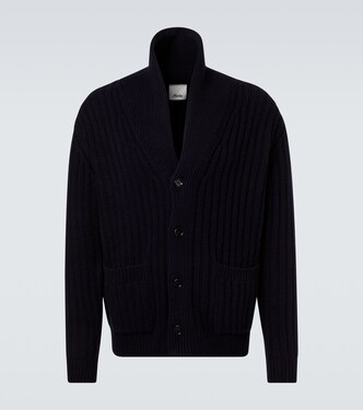 Ribbed-knit wool and cashmere cardigan | Allude