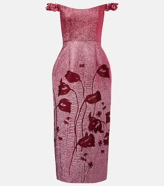 Amina floral lamé corset dress | Markarian