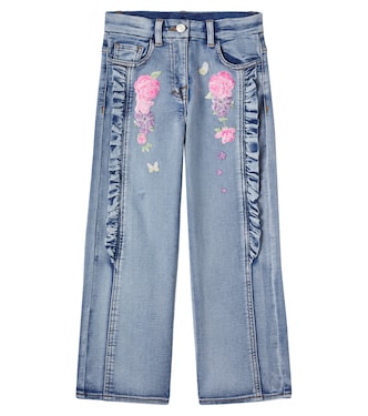 Embroidered jeans | Monnalisa