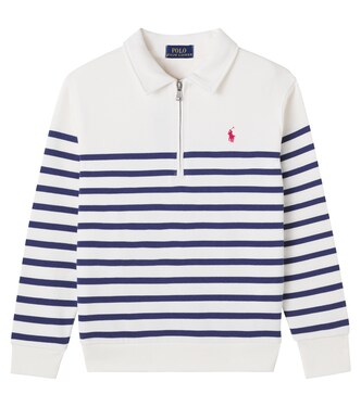 Striped cotton-blend sweatshirt | Polo Ralph Lauren Kids