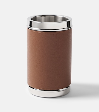 Ocean steel and leather bottle cooler | Giobagnara