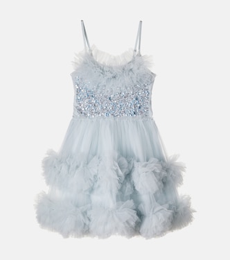 Costal Glow cotton-trimmed embellished tulle dress | Tutu Du Monde