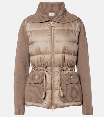 Down-paneled wool and cashmere cardigan | Moncler