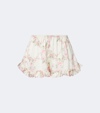 Floral ruffled shorts | Simone Rocha