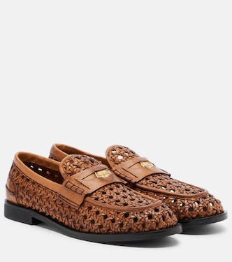 Loafers Woven aus Leder | Miu Miu