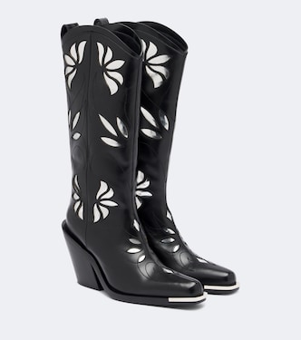 Leather cowboy boots | Rabanne