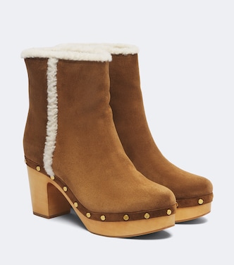 Loreen studded suede ankle boots | Veronica Beard