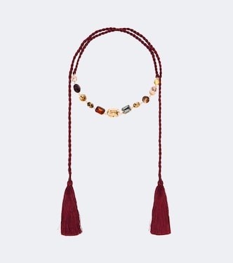 Leah crystal--embellished silk necklace  | Jennifer Behr