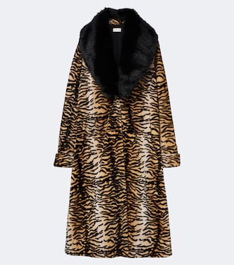 Nina tiger-print shearling coat | Nour Hammour