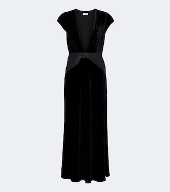 Arlette draped velvet midi dress | Rixo