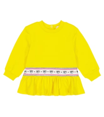 x Chiara Ferragni baby jersey sweatshirt dress | Monnalisa