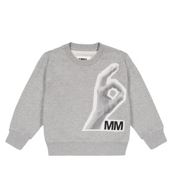 Printed cotton sweatshirt | MM6 Maison Margiela Kids