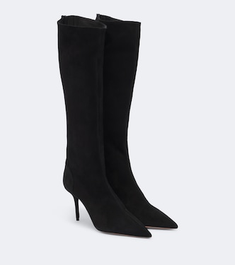 Saint Honore 85绒面革靴子 | Aquazzura