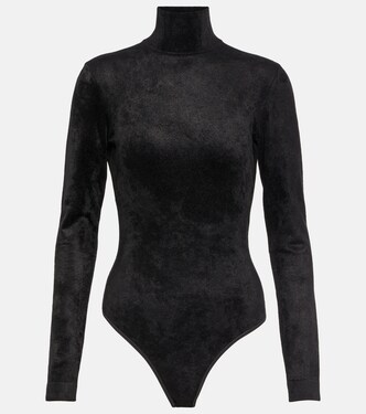 Turtleneck velvet bodysuit | Alaïa