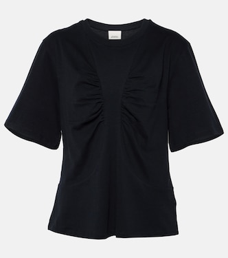 Zeren draped cotton jersey T-shirt | Isabel Marant