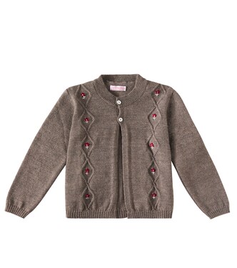 Espina embroidered wool cardigan | La Coqueta