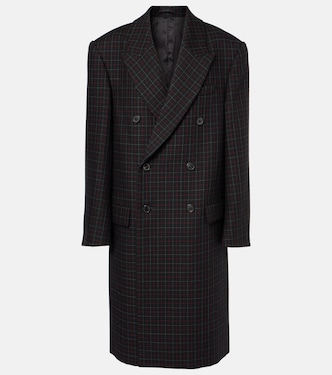 Oversized checked virgin wool coat | Wardrobe.NYC