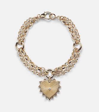 True Love 18kt gold charm bracelet with diamond | FoundRae